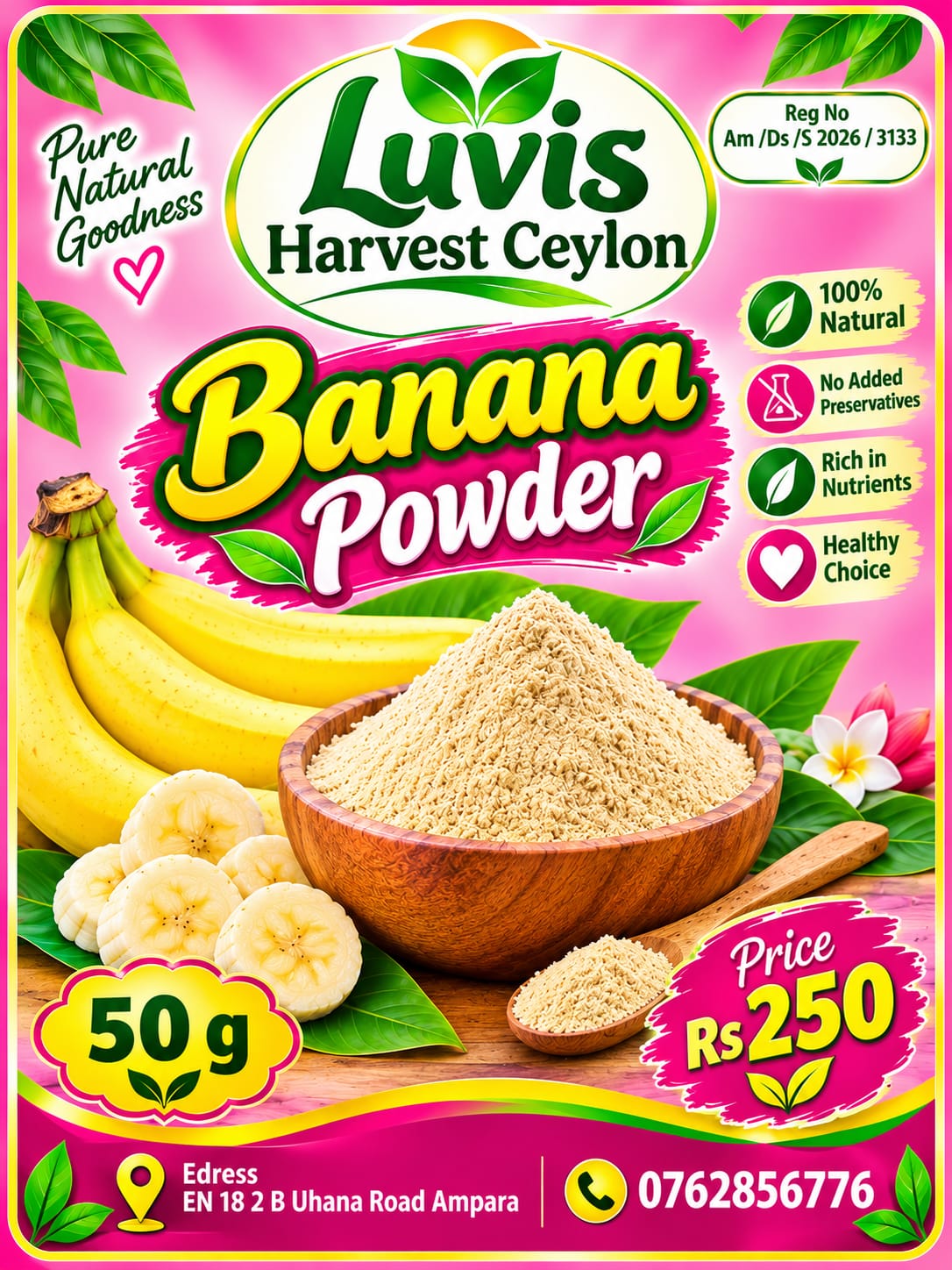 Luvis Harvest Banana Powder